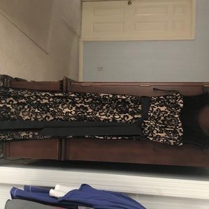 Black and Beige Long Gown